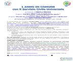 1 anno in comune con il Servizio Civile Universale - scadenza 10 febbraio 2023 ore 14.00