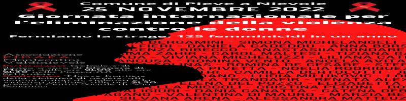 Giornata internazionale per l'eliminazione della violenza contro le donne - Venerdì 25 novembre 2022